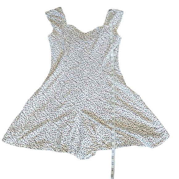 Vintage 90s Black & White Ditzy Floral Print Shorts Romper Wide Straps - Picture 10 of 11